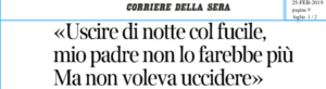 Salvini la smetta di strumentalizzare: anche la figlia di Peveri dice che è un errore uscire con il fucile di notte