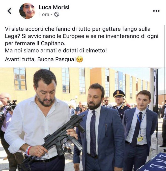 Com’era la storia che Salvini e la Lega non incitano al possesso di armi?